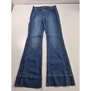 Gap 70s Flare High Rise Jeans Womens 27/4 Medium Wash Blue Stretch Denim